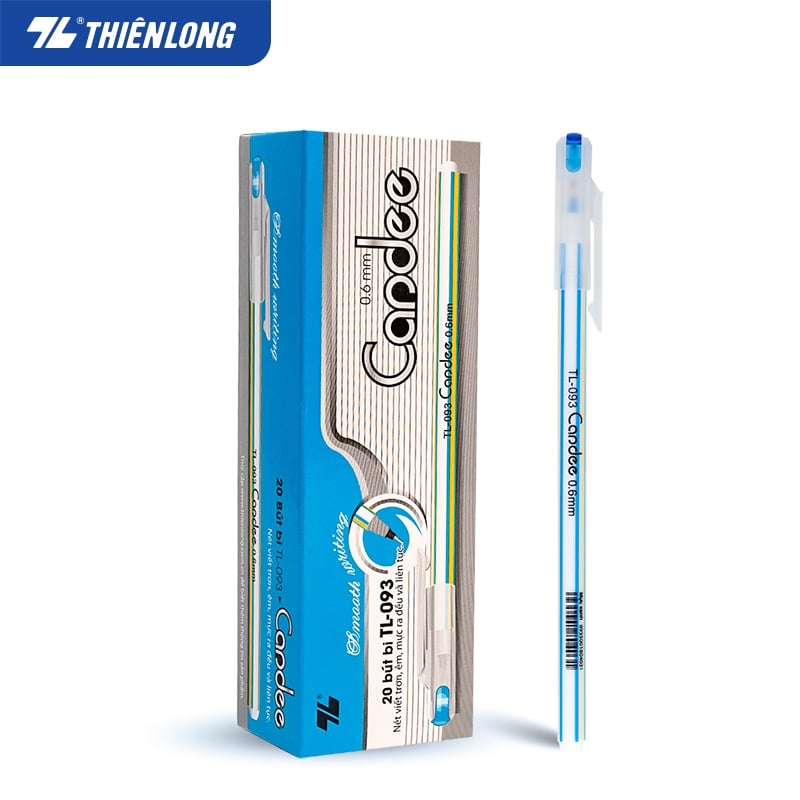 TL - Bút Bi NẾN Candee TL093 (Xanh, Đỏ, Đen) (20 Cây/Hộp)