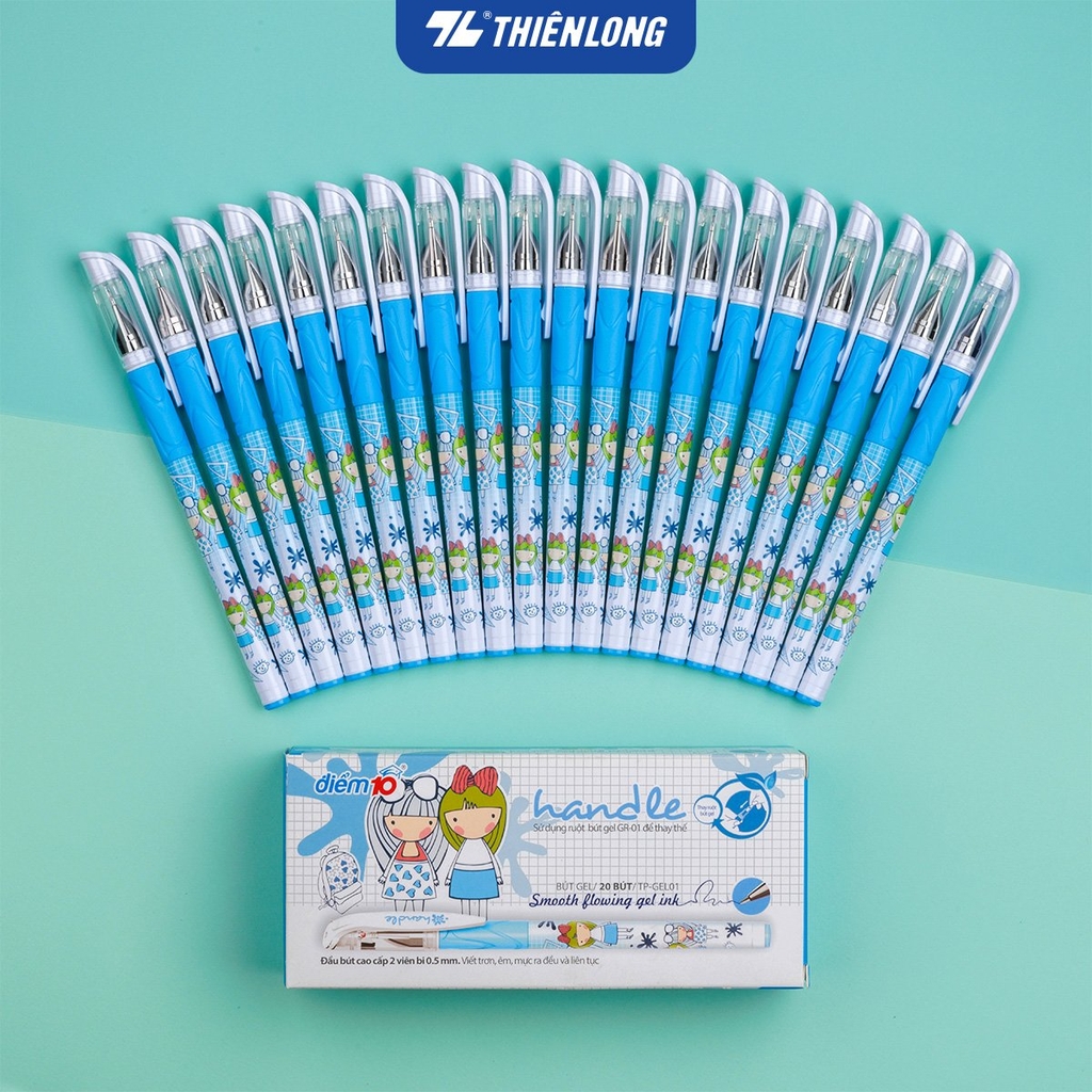 TL - Bút Gel TP-GEL01 (Xanh, Đen, Tím) (20 Cây/Hộp)