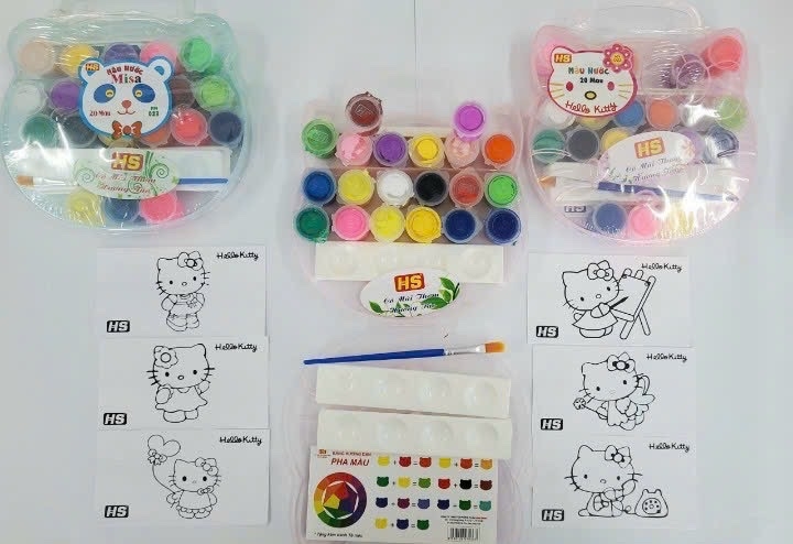 HS Vĩ Màu nước Gấu Misa và Hello kitty - 20 màu MN-22; MN023