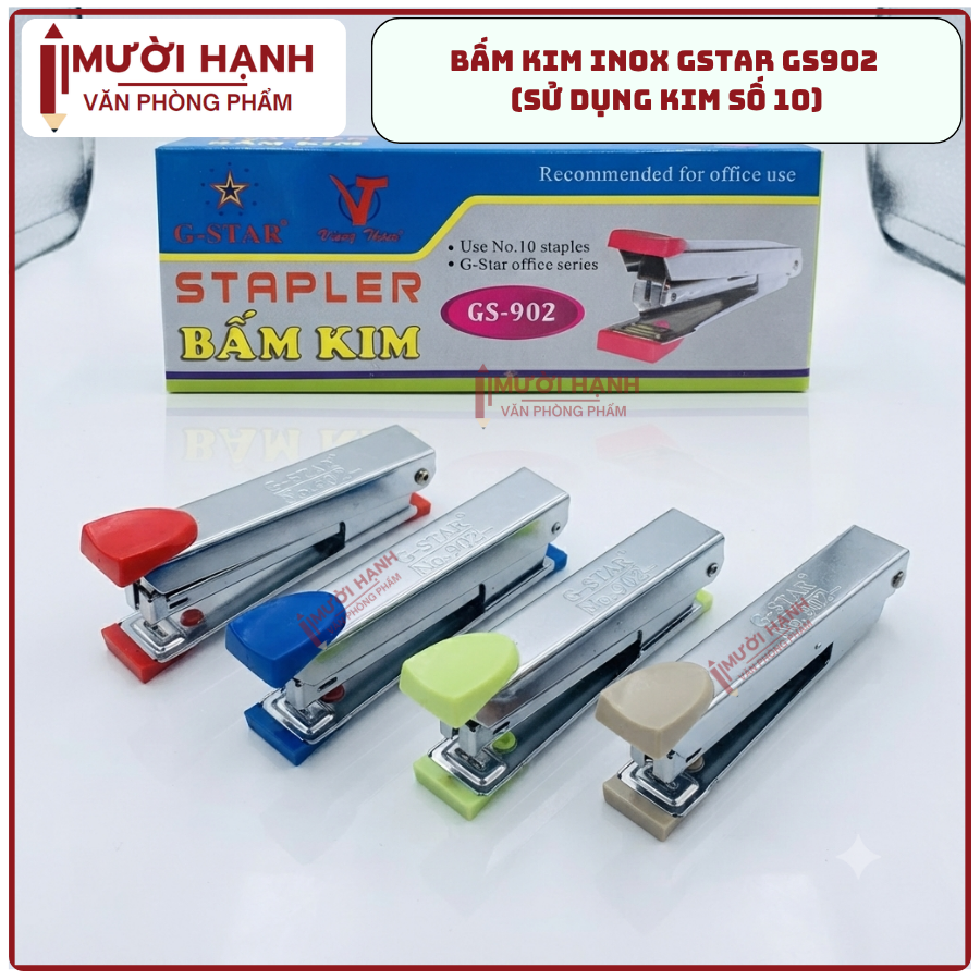 G-Star Bấm Kim Số 10 GS902 (12 Cái/ Hộp; 25 Hộp/ Thùng)