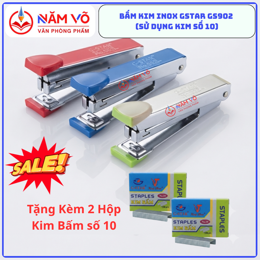 G-Star Bấm Kim Số 10 GS902 (12 Cái/ Hộp; 25 Hộp/ Thùng)