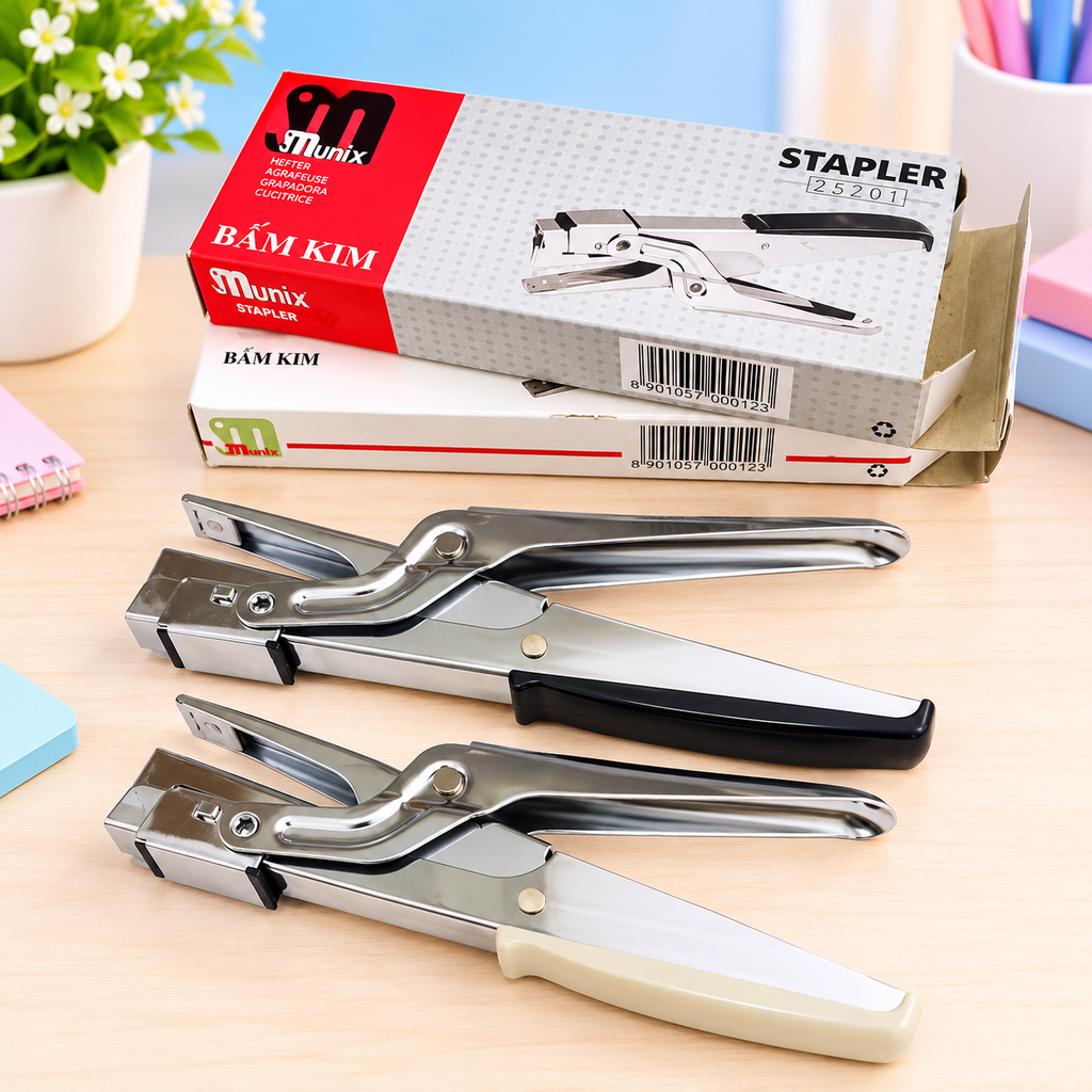 Munix - Máy Bấm Kim Munix Số 10 Ấn Độ 25201 (10 Cái/ Hộp; 12 Hộp/ Thùng)