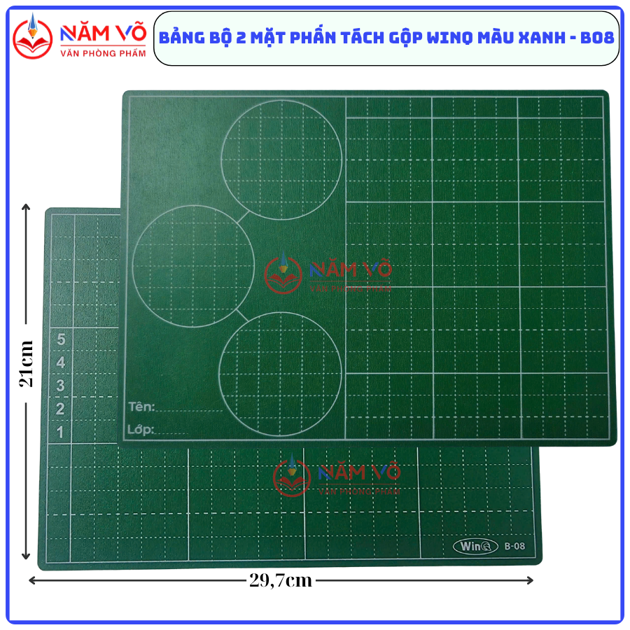 Win Q Bảng Học Sinh B08 (4 Ô Ly) MÀU XANH (10 Cái/Lốc, 100 Cái/Thùng)