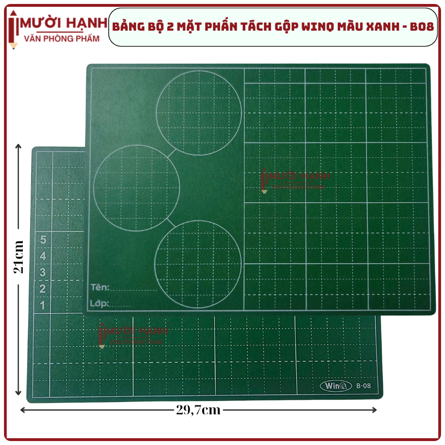 Win Q Bảng Học Sinh B08 (4 Ô Ly) MÀU XANH (10 Cái/Lốc, 100 Cái/Thùng)