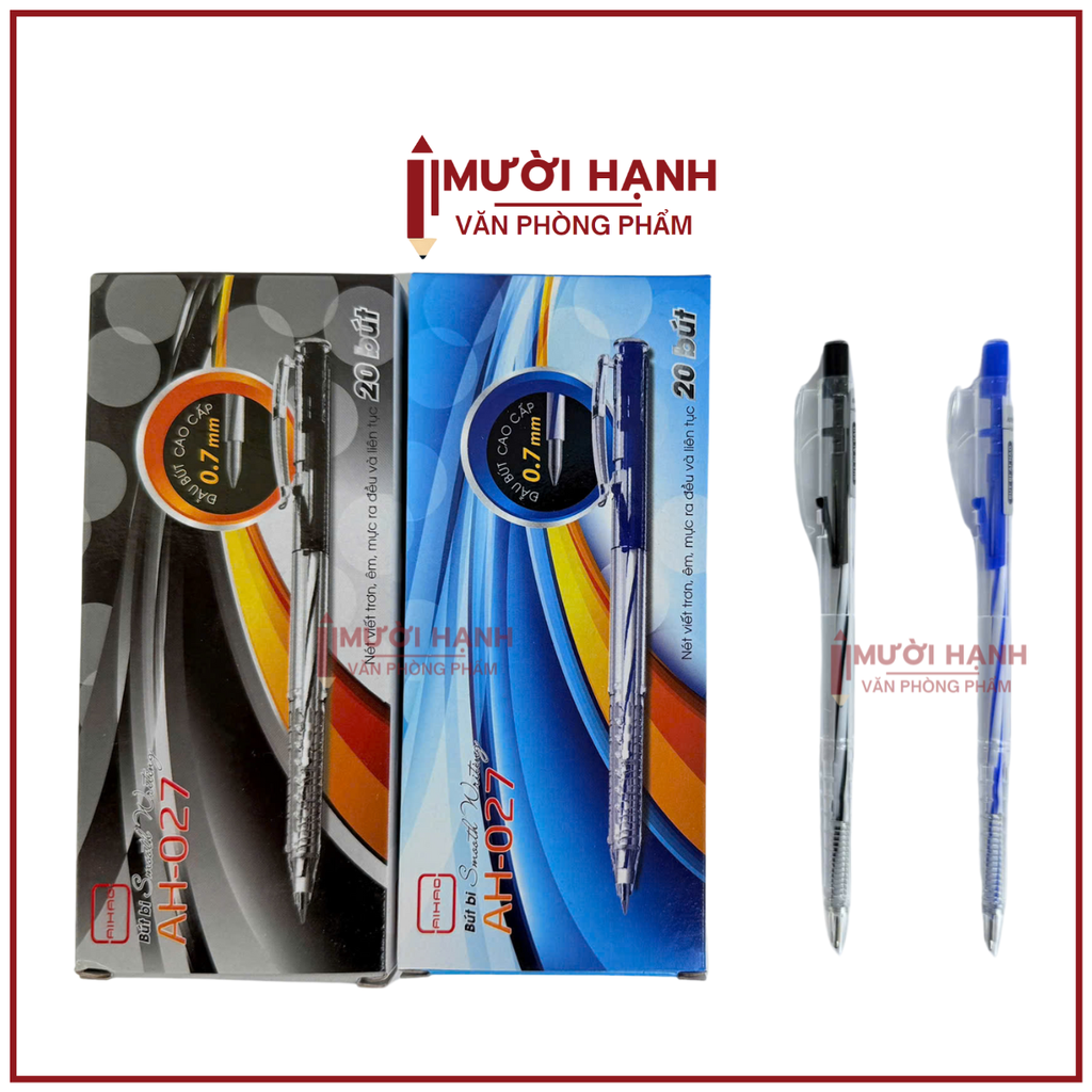 [HỘP GIẤY] Bút Bi Aihao 207 (20 Cây/ Hộp; 60 Hộp/ Thùng)