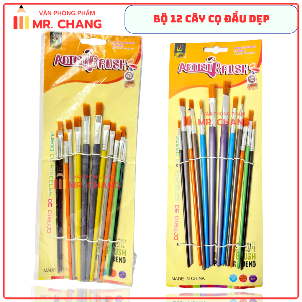 Cọ 12 Cây Nhọn và Dẹp 203 (12 Cây/Vĩ; 500 Vĩ/Thùng)