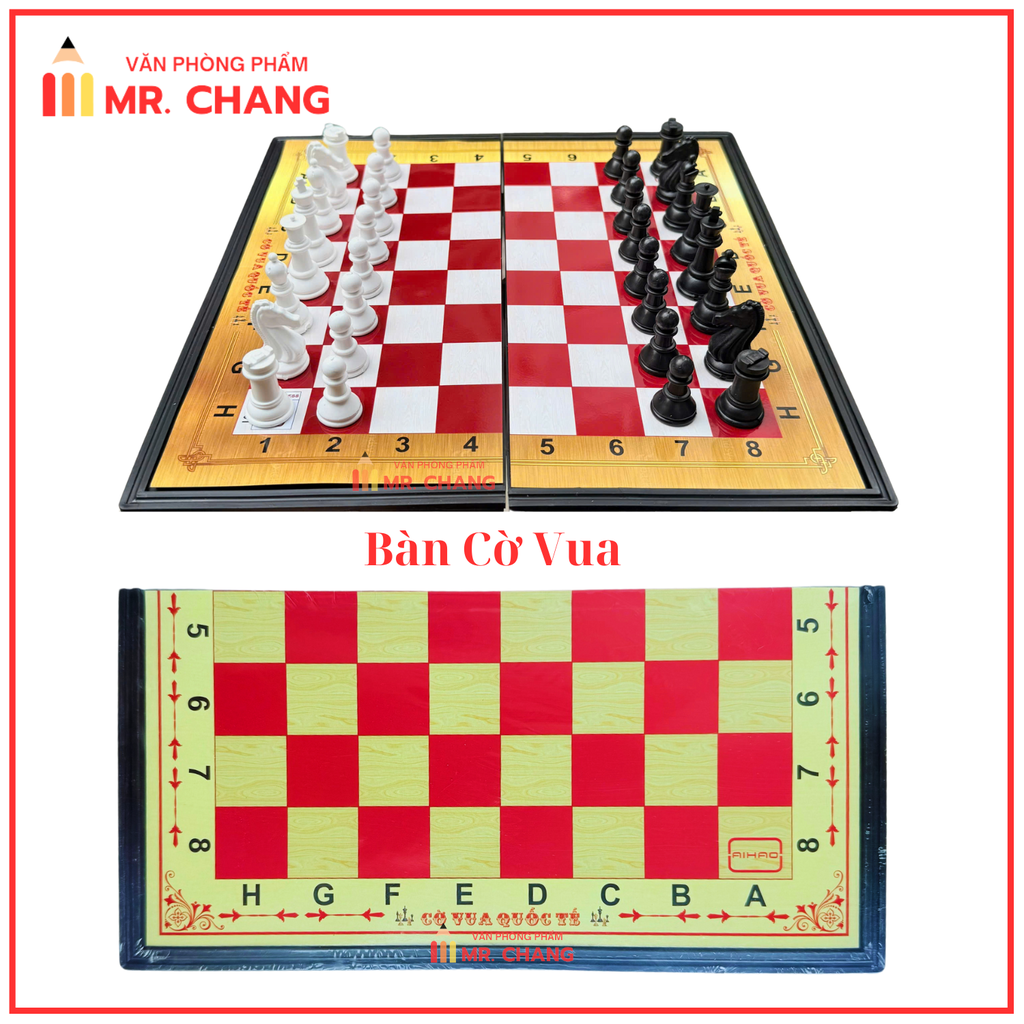 . CỜ VUA AIHAO HỘP NHỰA 28 x 28CM KHÔNG NAM CHÂM (60 Hộp/Thùng) No.001