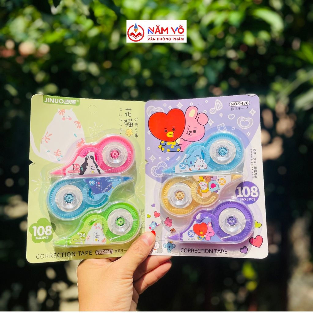 Xóa Kéo Vĩ 3 CÂY (24 Vĩ/Hộp; 384 Vĩ/Thùng) 108; 9414; 9386; 9384