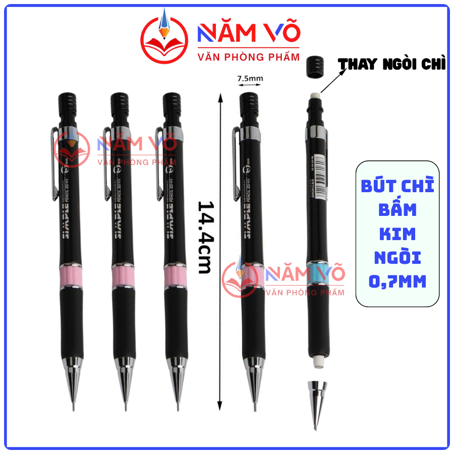 Bút Chì Bấm BaoKe HB Ngòi 0.7mm 105 (12 Cây/Hộp) (12 Hộp/Lốc) (12 Lốc/Thùng)
