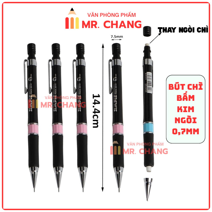Bút Chì Bấm BaoKe HB Ngòi 0.7mm 105 (12 Cây/Hộp) (12 Hộp/Lốc) (12 Lốc/Thùng)
