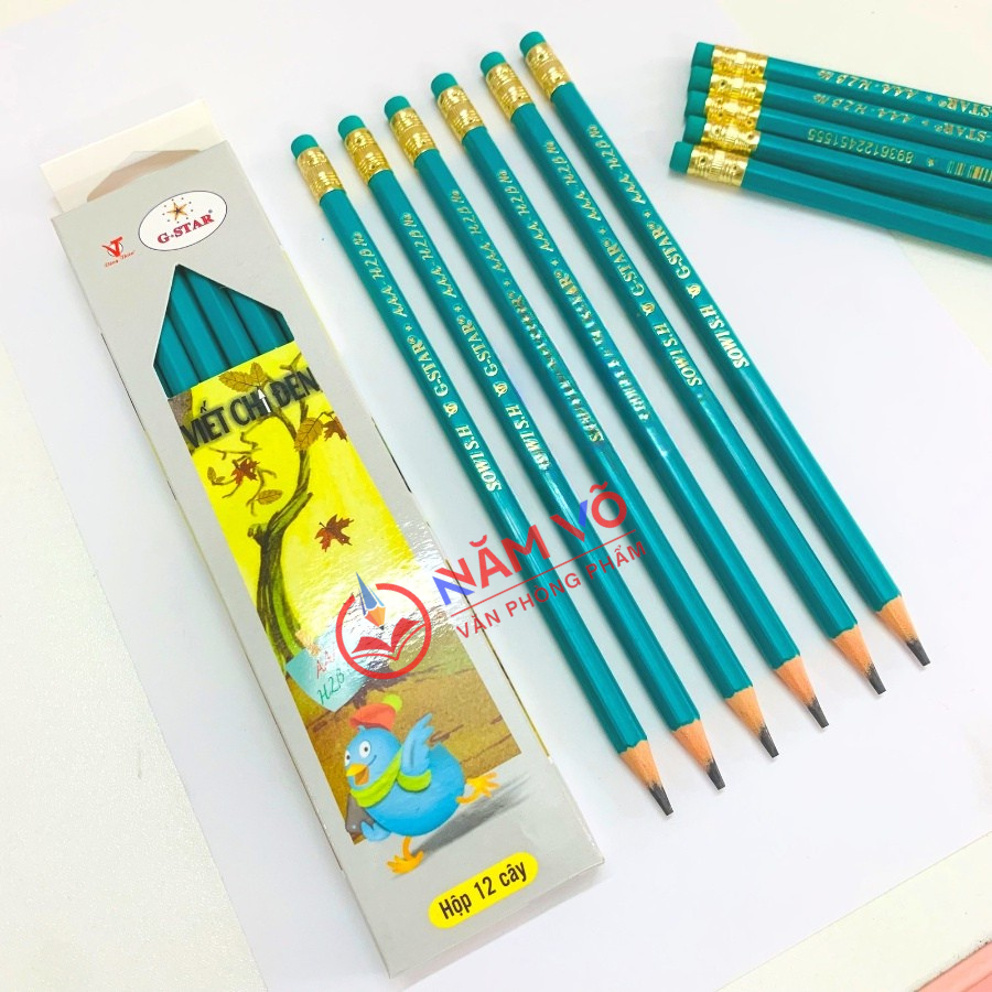 G-Star Bút Chì Đen AAA H2B (12 Cây/Hộp; 12 Hộp/ Lốc; 20 Lốc/ Thùng)