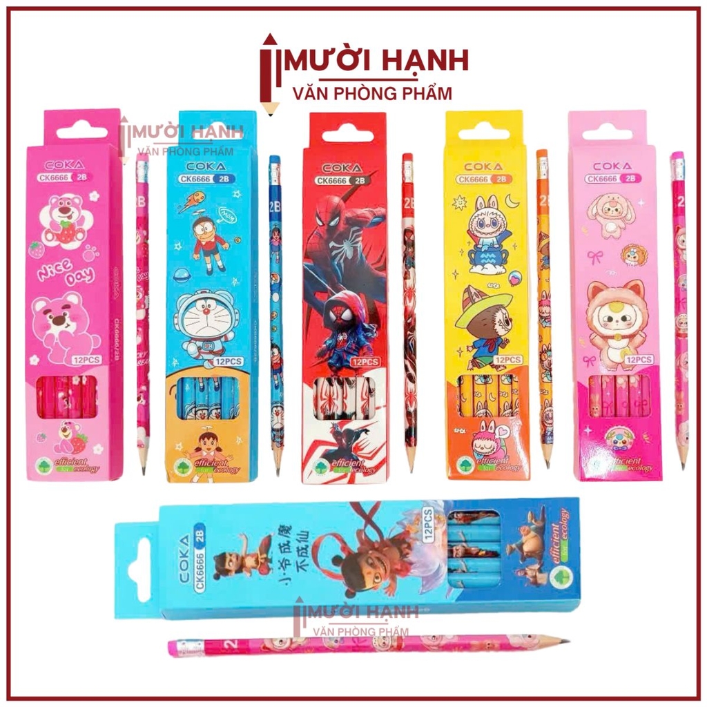 Bút Chì Gỗ 2B COKA Ck6666 (12 Hôp/ Lốc; 240 Hộp/ Thùng)