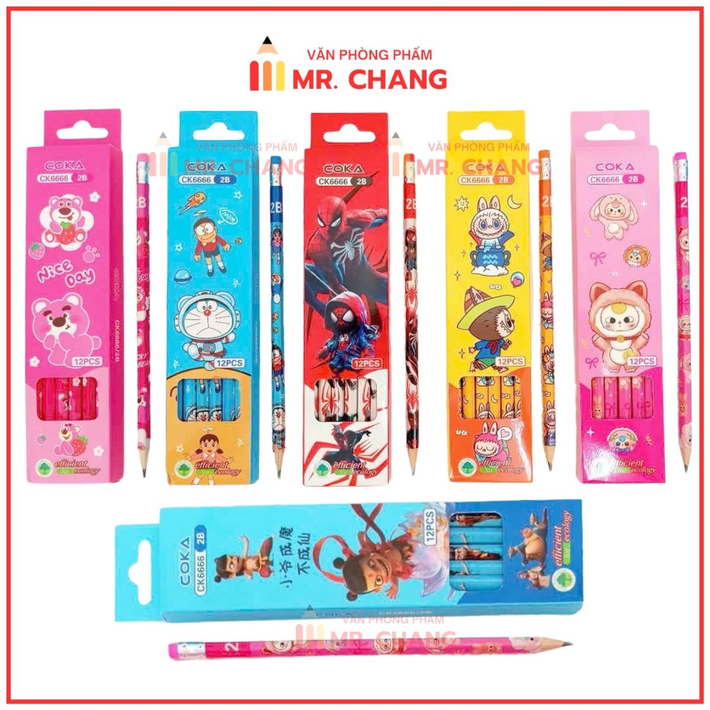 Bút Chì Gỗ 2B COKA Ck6666 (12 Hôp/ Lốc; 240 Hộp/ Thùng)