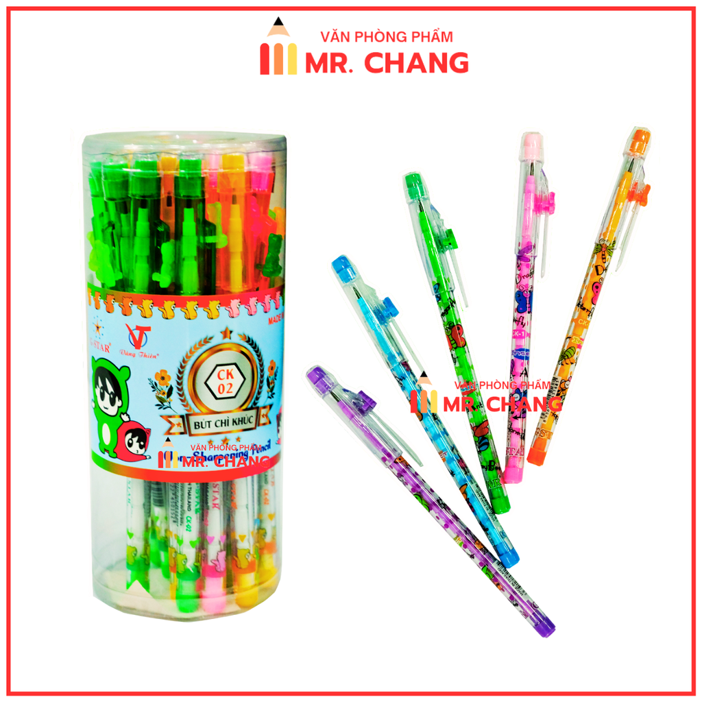 G-Star Bút Chì Khúc Neon CK02 (20 Cây/ Lon; 10 Lon/ Hộp; 80 Lon/ Thùng)