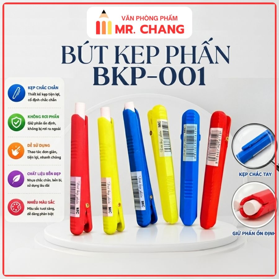 HS Bút Kẹp Phấn BKP001 (10 Cây/ Bịch; 900 Cây/ Thùng)