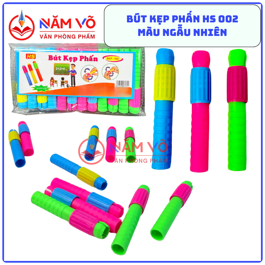 HS Bút Kẹp Phấn BKP 002 (Bịch 12 Cây; 120 Bịch/ Thùng)