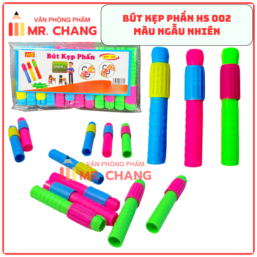 HS Bút Kẹp Phấn BKP 002 (Bịch 12 Cây; 120 Bịch/ Thùng)