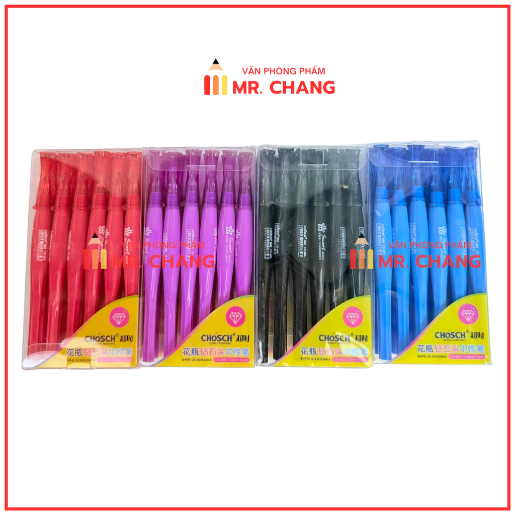 Bút Kim Cương Chosch CS885 (12 Cây/Hộp; 12 Hộp/Lốc; 12 Lốc/Thùng)