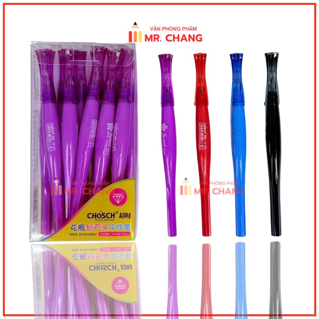 Bút Kim Cương Chosch CS885 (12 Cây/Hộp; 12 Hộp/Lốc; 12 Lốc/Thùng)