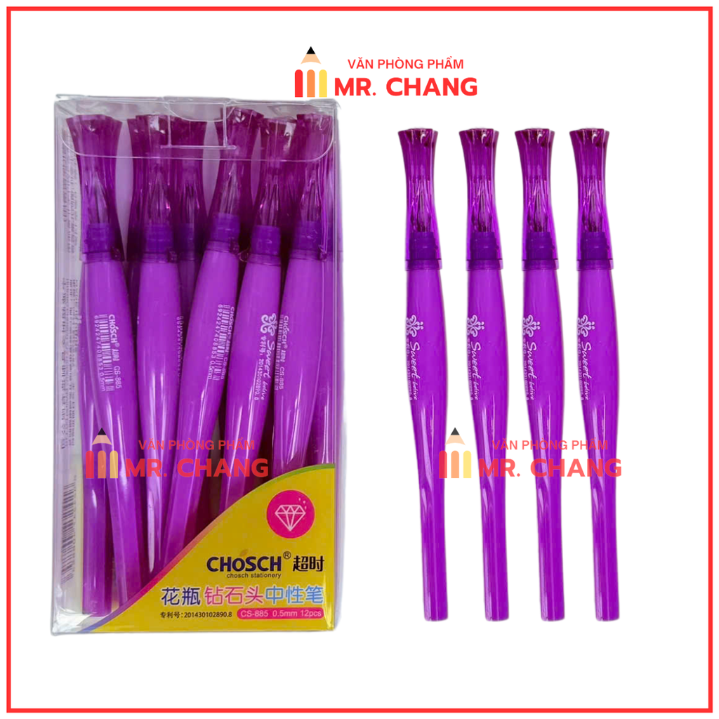 Bút Kim Cương Chosch CS885 (12 Cây/Hộp; 12 Hộp/Lốc; 12 Lốc/Thùng)