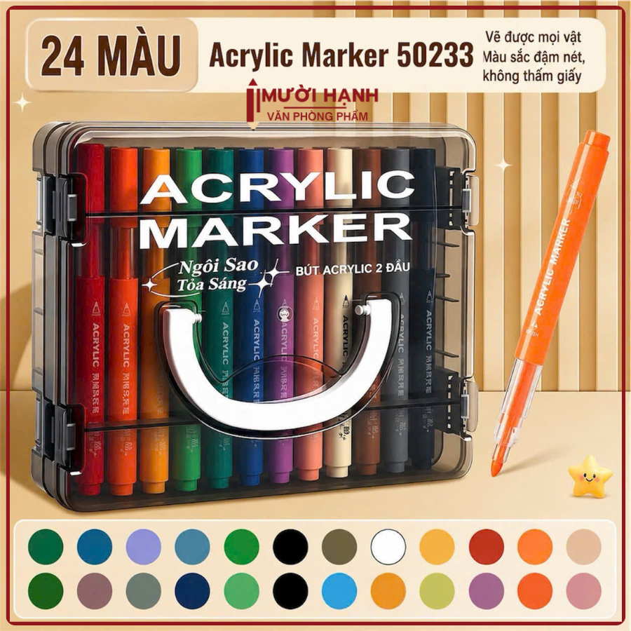 Bút Dạ Acrylic 50233 (Thân Tròn)