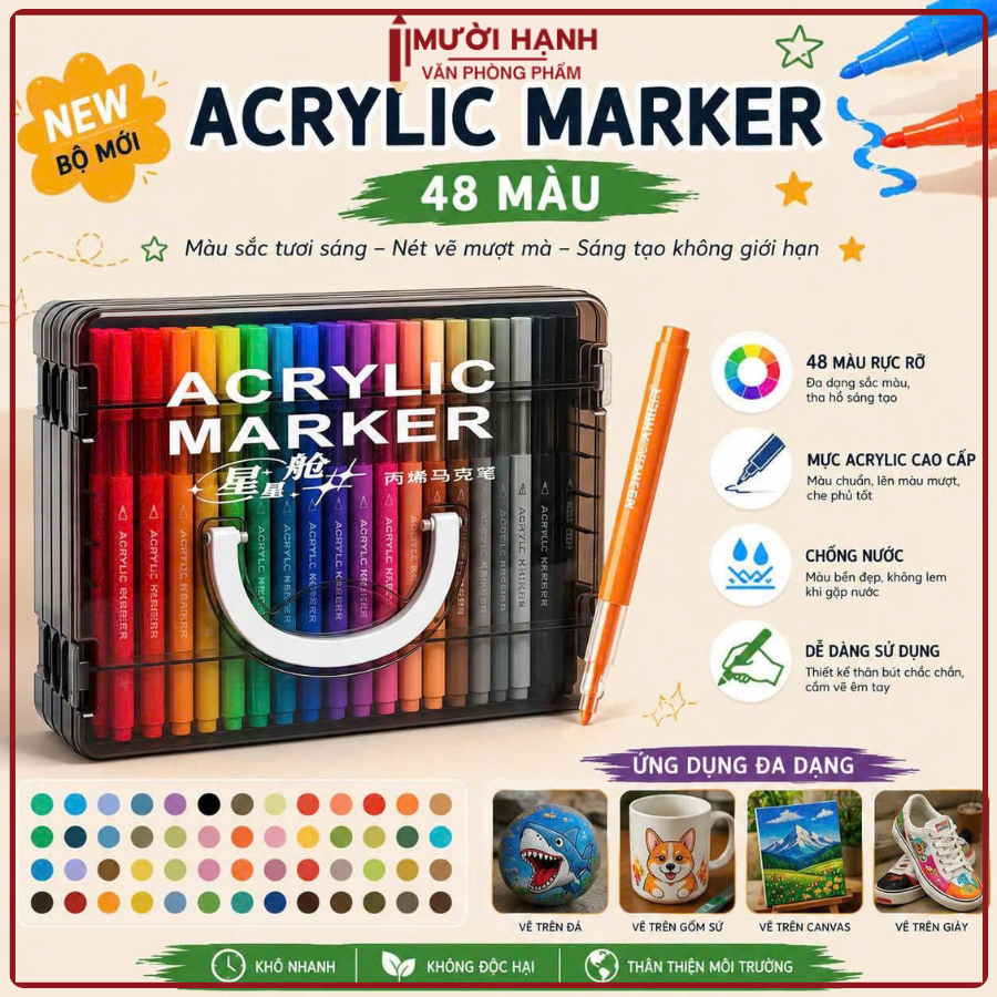Bút Dạ Acrylic 50233 (Thân Tròn)