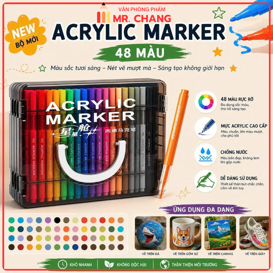 Bút Dạ Acrylic 50233 (Thân Tròn)