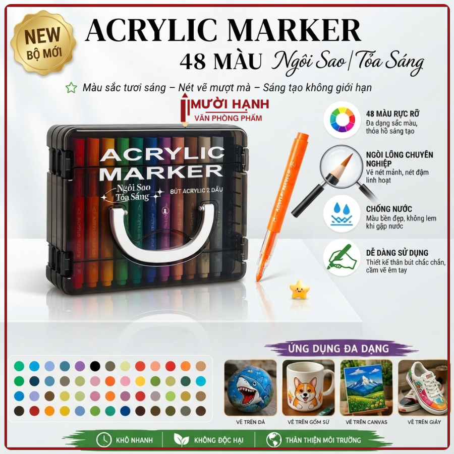 Bút Dạ Acrylic 50233 (Thân Tròn)