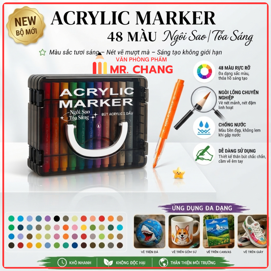 Bút Dạ Acrylic 50233 (Thân Tròn)