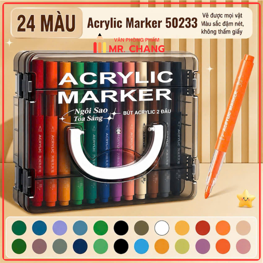 Bút Dạ Acrylic 50233 (Thân Tròn)
