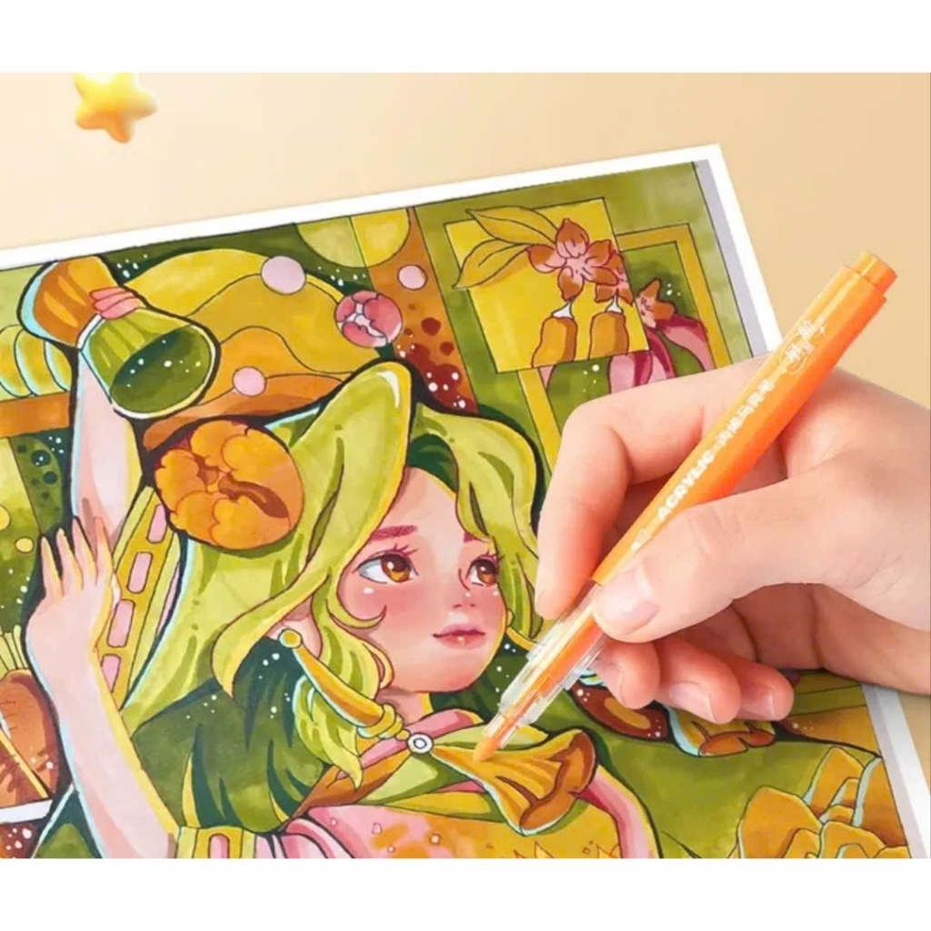 Bút Dạ Acrylic 50233 (Thân Tròn)
