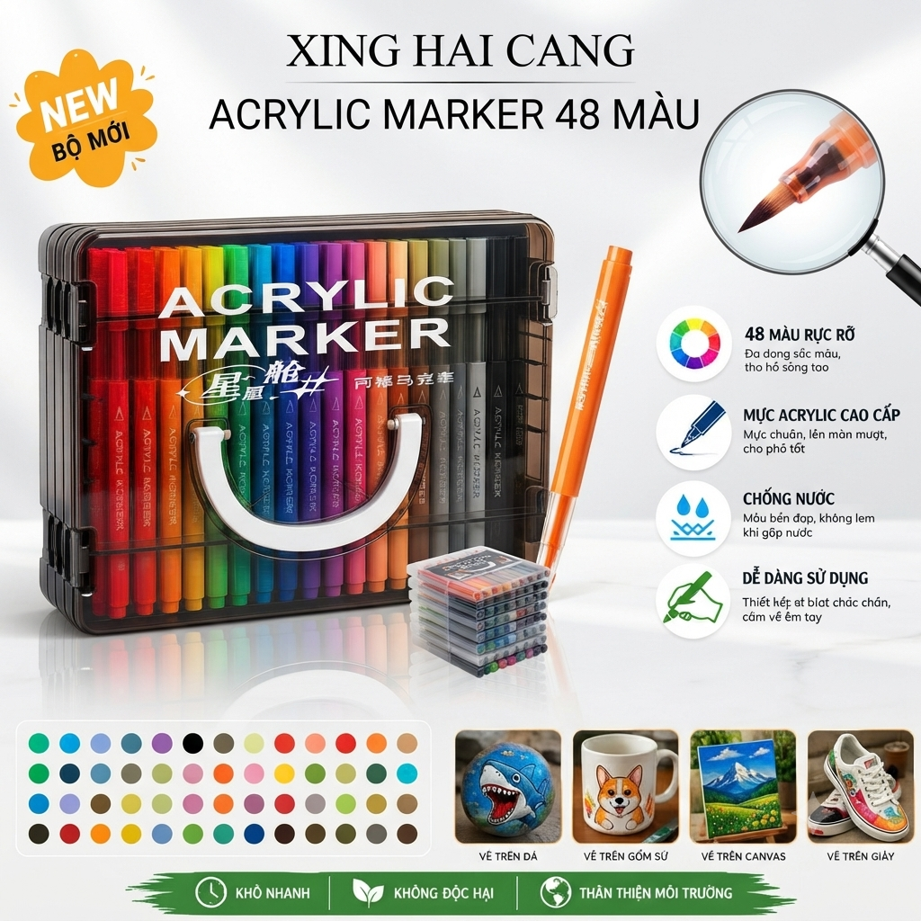 Bút Dạ Acrylic 50233 (Thân Tròn)