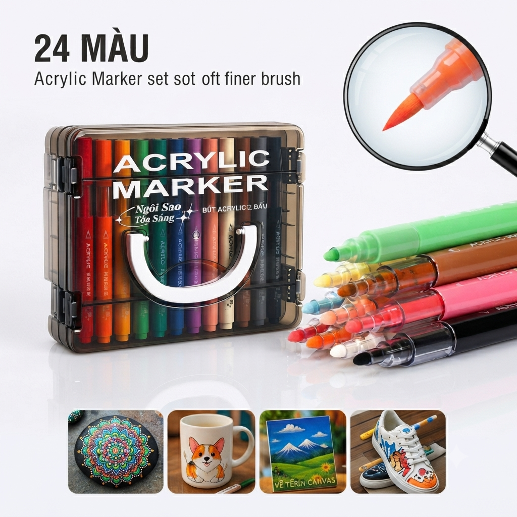 Bút Dạ Acrylic 50233 (Thân Tròn)