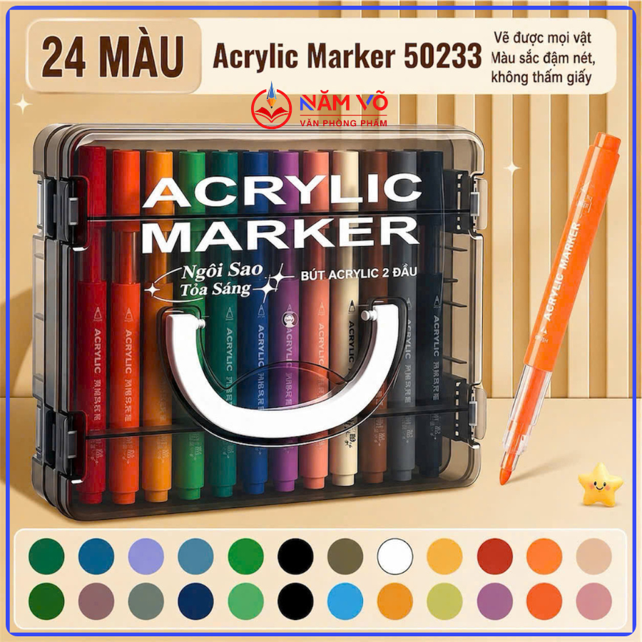 Bút Dạ Acrylic 50233 (Thân Tròn)