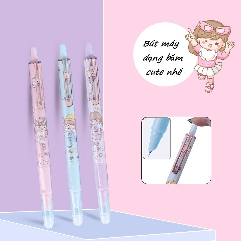 Bút Máy Bấm Xóa Được (12 Cây/Hộp) 5008; 5012;5000;5002;5003;5005;5006;7005;4061