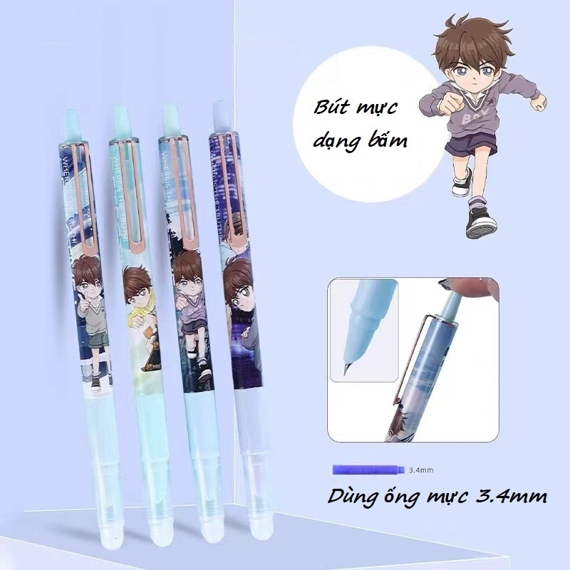 Bút Máy Bấm Xóa Được (12 Cây/Hộp) 5008; 5012;5000;5002;5003;5005;5006;7005;4061