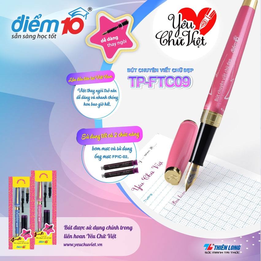 TL - Bút máy TP-FTC09 (Ống mực và bơm mực) (Kèm 2 ống mực và 1 bơm mực)