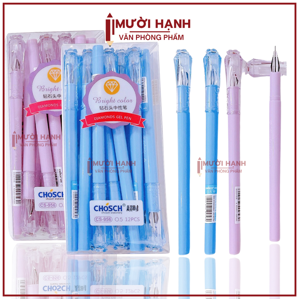 Bút Kim Cương Tròn Chosch CS956 (12 Cây/Hộp; 12 Hộp/Lốc; 12 Lốc/Thùng)