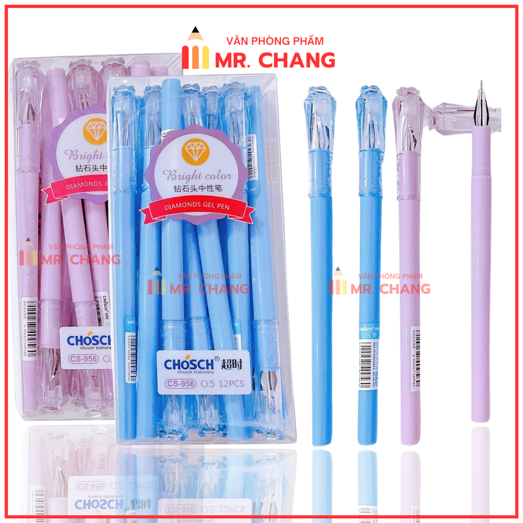 Bút Kim Cương Tròn Chosch CS956 (12 Cây/Hộp; 12 Hộp/Lốc; 12 Lốc/Thùng)