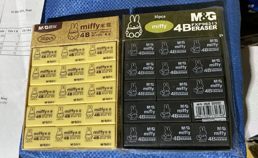 . Gôm Đen Thỏ LỚN MG (30 Cục/Lốc; 30 Lốc/Thùng)