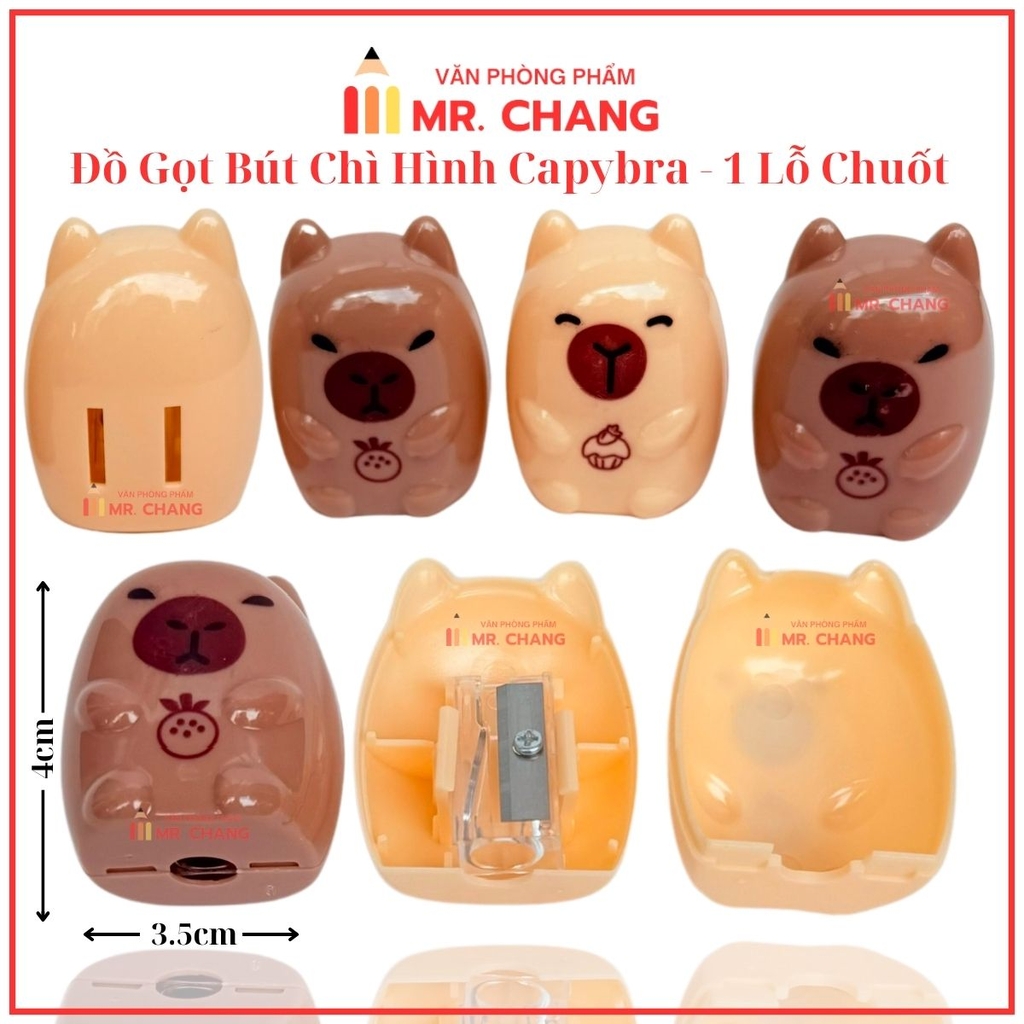 . Đồ Gọt Bút Chì Mẫu CapyBara No. 163 (48 Cái/ Lon; 48 Lon/ Thùng)