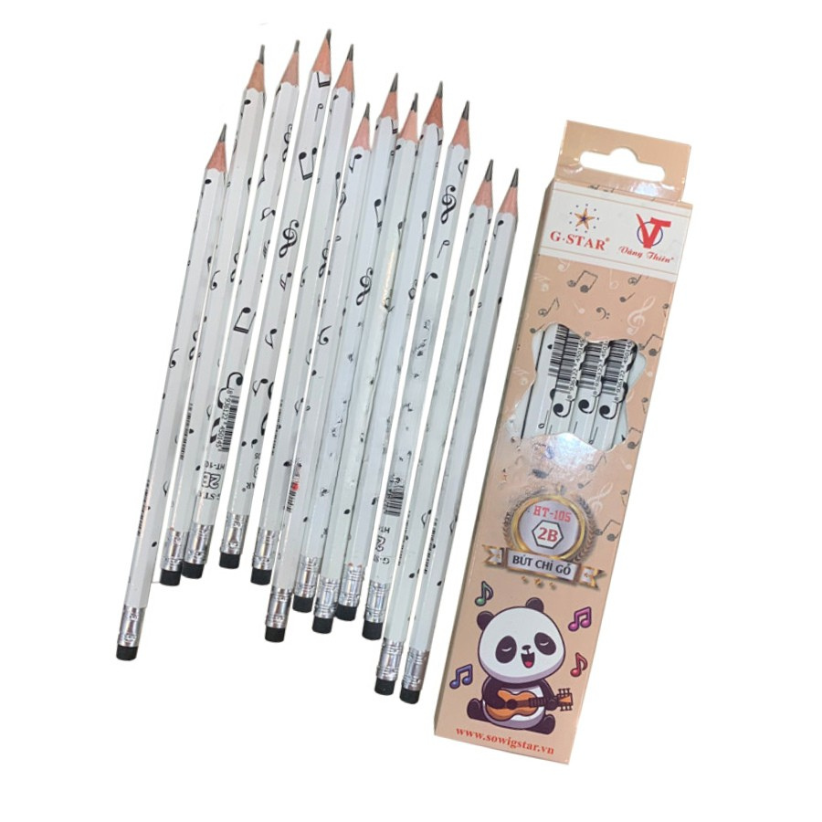 G-Star Bút Chì Đen HT105 2B (12 Cây/ Hộp; 12 Hộp/ Lốc; 20 Lốc/ Thùng)
