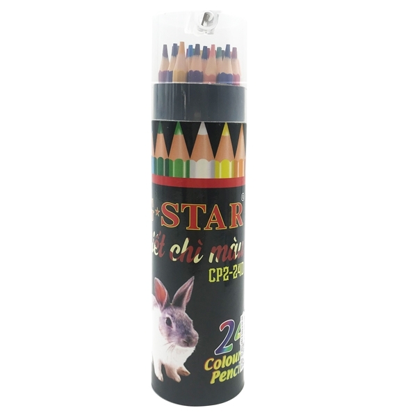 G-Star Bút Chì Màu Ống Tròn (Kèm chuốt, vỏ giấy) CP2