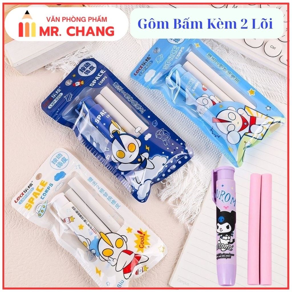 Gôm Bấm Bịch (1 Cây kèm 2 ruột) (24 Bịch/ Lốc; 18 Lốc/ Thùng; 432 Bịch/ Thùng)