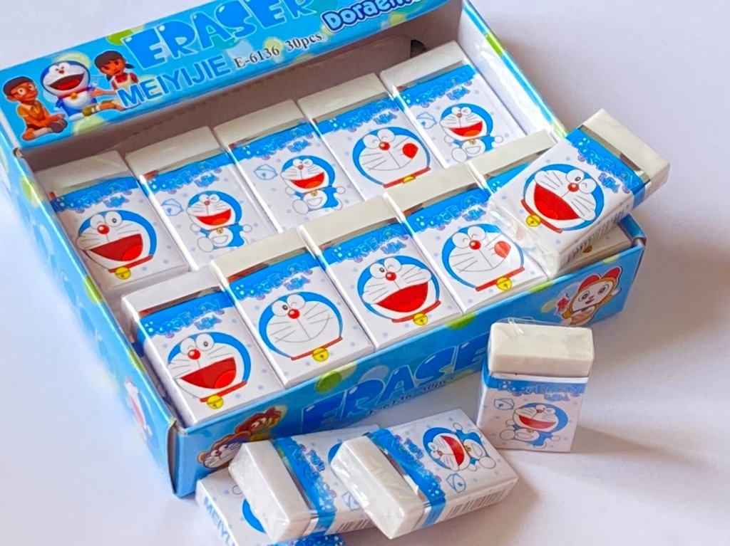 Gôm Eraser Doreamon TRẮNG 6136 (30 Cục/Hộp; 20 Hộp/Thùng)