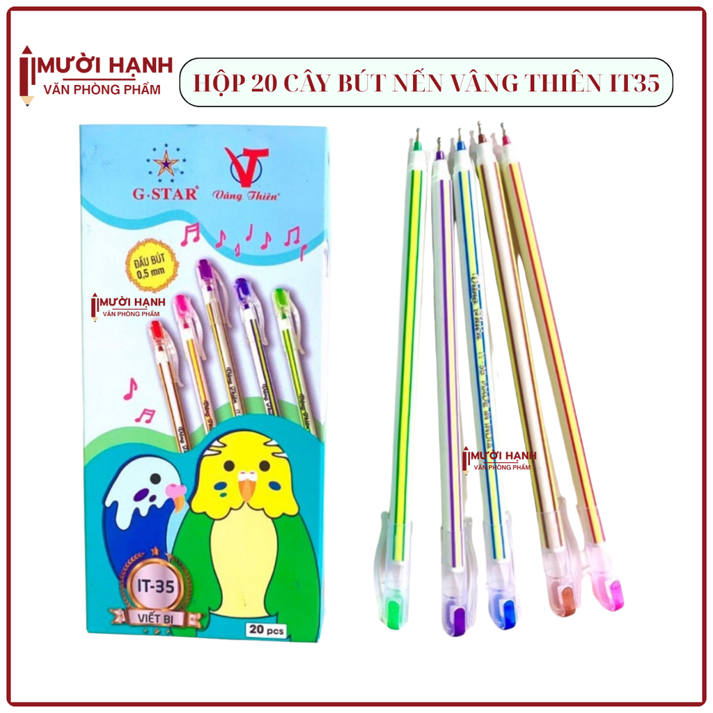 G-Star Bút Bi Ấn Độ (Bút Nến) (Xanh, Đen) IT 35 (20 Cây/Hộp; 100 Hộp/Thùng)