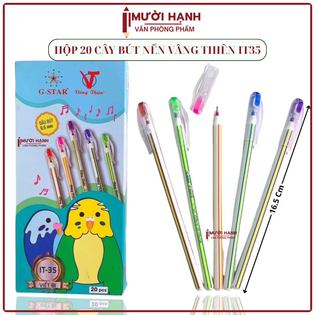 G-Star Bút Bi Ấn Độ (Bút Nến) (Xanh, Đen) IT 35 (20 Cây/Hộp; 100 Hộp/Thùng)