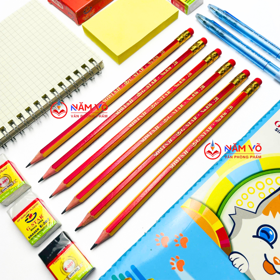 G-Star Bút Chì Gỗ 2B - 036 (12 Cây/ Hộp; 12 Hộp/ Lốc; 20 Lốc/ Thùng)