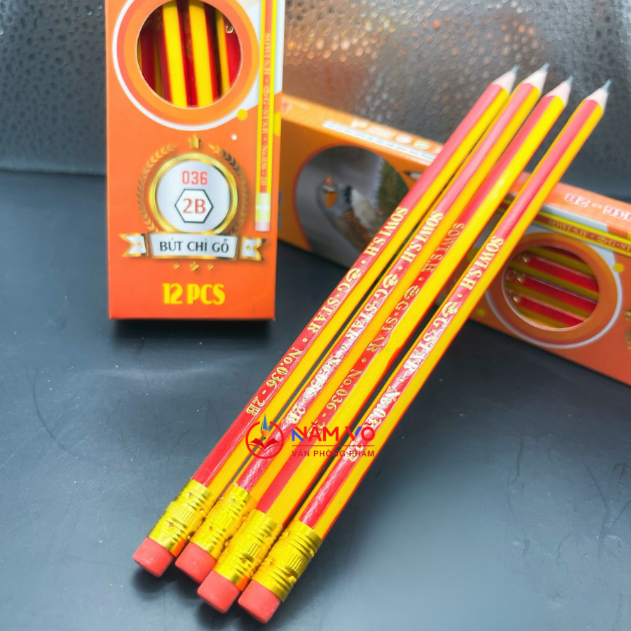G-Star Bút Chì Gỗ 2B - 036 (12 Cây/ Hộp; 12 Hộp/ Lốc; 20 Lốc/ Thùng)