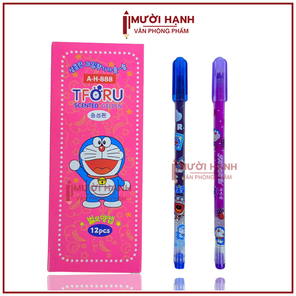Bút Gel Mực Nho Doremon TFORU; THORU AH888; GP1888 (12 Cây/Hộp; 12 Hộp/ Lốc; 192 Hộp/Thùng)